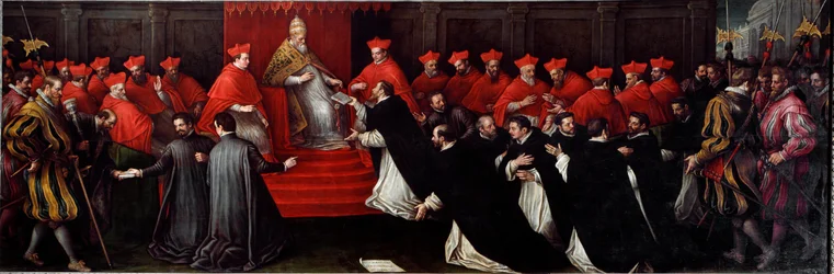 Honorius III, geboren Cencio Savelli, paus van 1216 tot 1227, keurde in 1216 de regel van Sint Dominicus goed om de Orde van Predikbroeders te stichten, tegenwoordig bekend als Dominicanen