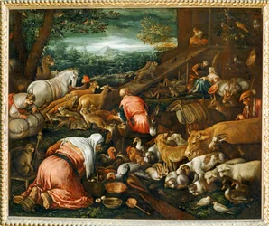 Dieren die de ark van Noach binnengaan - Dieren die de ark van Noach binnengaan ...