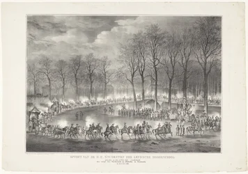 Optogt van de H.H. Studenten der Leydsche Hoogeschool gehouden op den 9 Febr 1835, voorstellende den intogt van Ferdinand en Isabella in Grenada op den 6 Jan. 1492