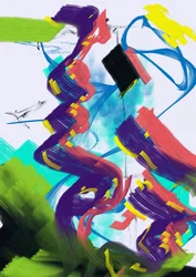 Levendige abstracte krullen