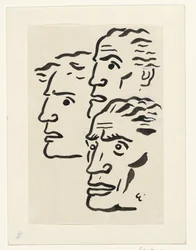 Drie mannengezichten