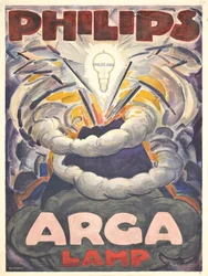 Poster ter Reclame voor Philips Arga Lamp, c.1918