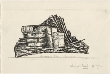 Stapel boeken en schrijfwaren