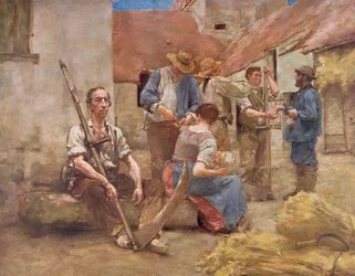 Betaling van de oogstarbeiders (schets)