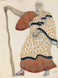 Kostuumontwerp voor drama Oedipus bij Colonus door Sophocles, 1904