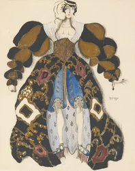 Kostuumontwerp voor het Ballet La Légende de Joseph door R. Strauss