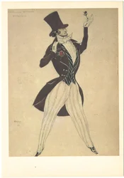 Kostuumontwerp voor het ballet Carnaval door R. Schumann, 1910