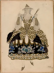 Kostuumontwerp voor het ballet Doornroosje van P Tsjaikovski
