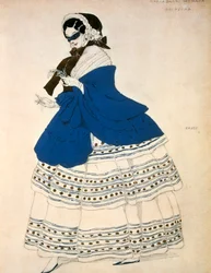 Estrella, ontwerp voor een kostuum voor het ballet Carnival gecomponeerd door Robert Schumann, 1919