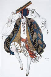 Joodse dans. Kostuumontwerp voor het ballet Cléopatre, 1910