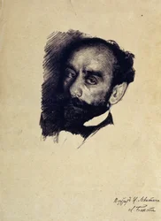 Portret van de kunstenaar Isaac Levitan