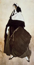 Portret van de balletdanseres en mecenas Ida Rubinstein, 1921