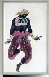 Russisch ballet: tekening voor het ballet 