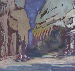 Decorontwerp voor een Hindoe Ballet, waarschijnlijk Le Dieu Bleu, 1911