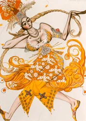 De Vuurvogel, kostuum voor De Vuurvogel, het ballet van Igor Stravinsky, 1910