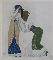 Vrouw in oosterse kleding, 1910