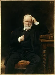 Portret van de Franse schrijver Victor Hugo (1802-1885). Schilderij door Léon Joseph Bonnat (1833-1922) 19e eeuw Versailles, Musée du Château