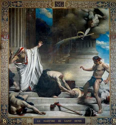 Het martelaarschap van de heilige Dionysius, bisschop van Parijs. Schilderij van Léon Joseph Bonnat (1833-1922), 19e eeuw - Parijs, Panthéon