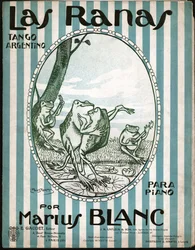 Kikkers die tango dansen, 1914 (illustratie)