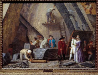 De winning van Saint-Anne marmer uit een steengroeve