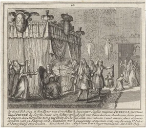 De Dood van Peter de Grote op 8 februari 1725