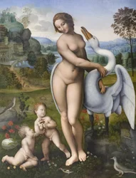 Leda en de Zwaan, kopie naar Leonardo da Vinci