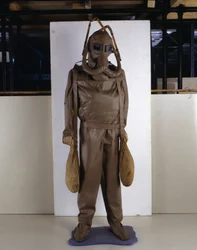 Duikermodel gemaakt naar het model ontworpen door Leonardo da Vinci.