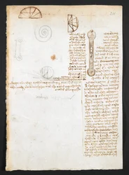 Arundel 263, f.211r Notities, schetsen & diagrammen, uit 