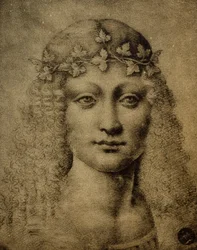 Hoofd van een meisje of van een jonge Bacchus