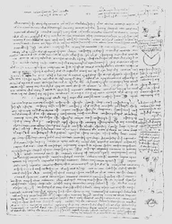 Pagina uit de Codex Leicester, 1508-12