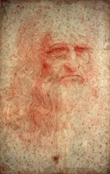 Zelfportret van Leonardo da Vinci, Italiaanse schilder, beeldhouwer, ingenieur en architect, c1513