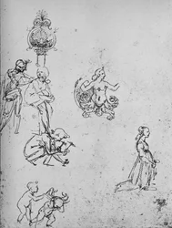 Studies van figuren en decoratie, ca. 1480-1945