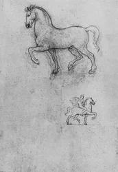 Studies van een Paard en een van een Paard en Ruiter, ca 1480 1945