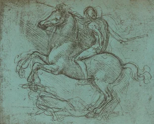 Studie voor het Sforza Monument, ca. 1482-ca. 1499, 1883