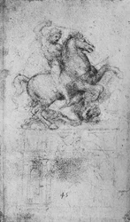 Studie van een ruitermonument, ca. 1480