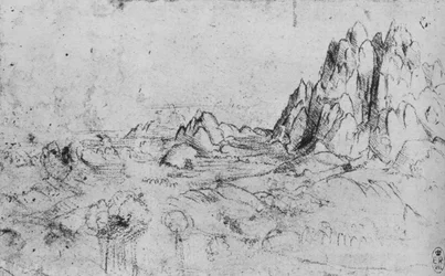 Uitzicht op een Bergketen, ca. 1480 1945
