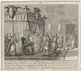 De dood van Peter de Grote op 8 februari 1725