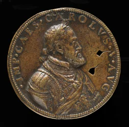 Karel V, 1500-1558, koning van Spanje 1516-1556, Heilige Roomse keizer 1519 [voorzijde]
