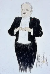 Marcel Prevost (1862-1941) Franse romanschrijver, tekening door Cappiello 1905