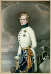 Koning van Rome en Prins van Parma Napoleon II, hertog van Reichstadt in uniform als luitenant-kolonel van het Regiment Gustave Prins van Wasa