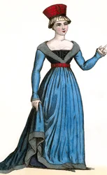 Marie de Fayel, vrouw van Renaud-de-Nanteuil en moeder van Marguerite-de-Nanteuil, onder het bewind van Karel VII