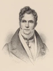 Portret van de dirigent en componist Gaspare Spontini