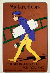 Reclameposter voor Michael Huber kleuren