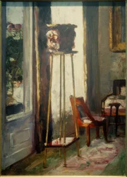Interieur (Interieurscène en lezende vrouw)