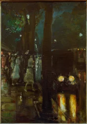 Nachtelijke scène aan de Kurfürstendamm met uitzicht richting...