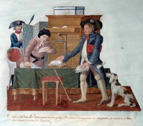 Franse revolutie: de inwoners van het platteland verkochten hun voedsel voor assignaten, die ze vervolgens in Parijs voor geld inwisselden