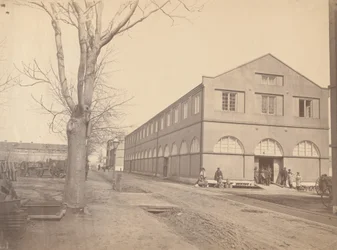 Workshops bij het Arsenaal in Washington,1858-1859 (foto)