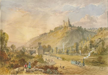 Alton - Vanaf het treinstation: aquarel schilderij, nd [ca. 1830-1840]