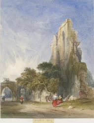 Croxden Abbey: aquarel schilderij