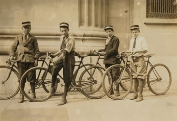 Groep Western Union boodschappers in Norfolk, Virginia, 1911